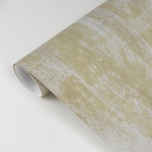 Blythe, Pollit Champagne Distressed Texture Paper Non-Pasted Wallpaper Roll (covers 75.6 sq. ft.)