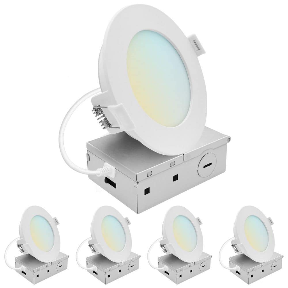 4 In. Integrated LED Recessed Light, Mini Panel Light, 5CCT, 1000LM, 11W, 100° Beam, Dimmable, ETL Listed 4 Pack price history on PriceWatchPro