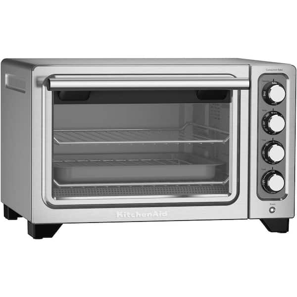 KitchenAid Compact Contour 1425 W 4-Slice Silver Countertop Toaster Oven  with Non-Stick Interior KCO253CU - The Home Depot