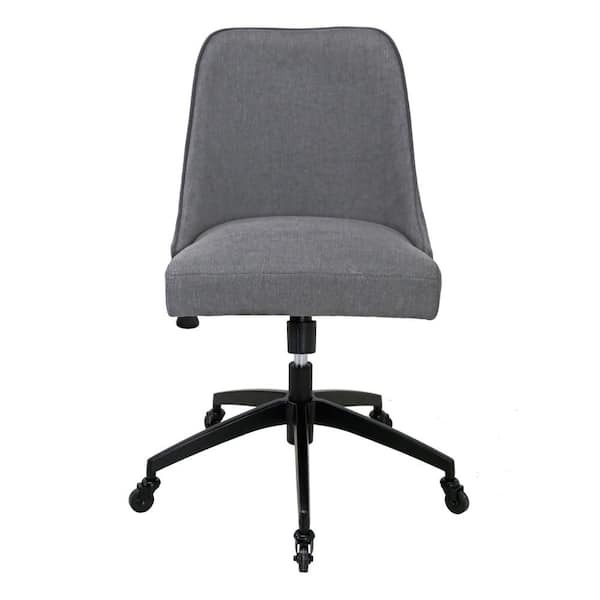 Steve Silver Kinsley Gray Swivel Upholstered Desk Chair