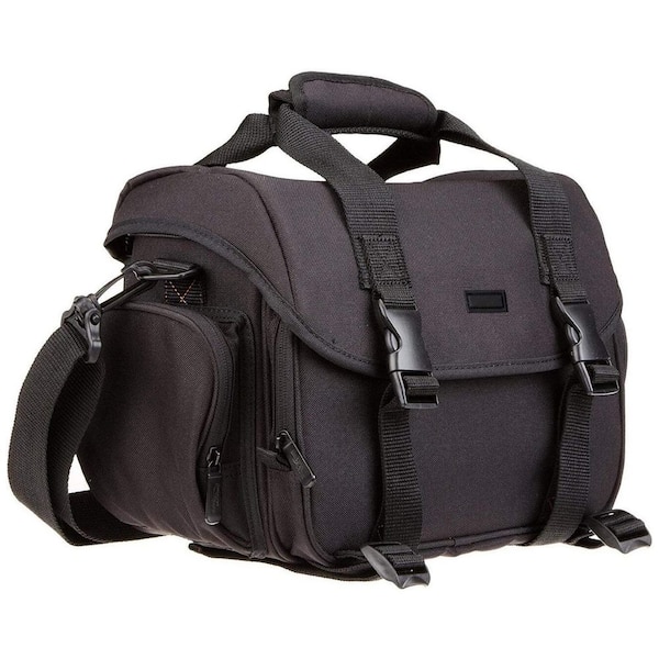 Large DSLR Gadget Bag for Camera Equipment in Black with Grey Interior