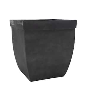 AquaPots Lite Urban Courtyard 17.5 in. W x 18.3 in. H Charcoal Composite Self-Watering Pot