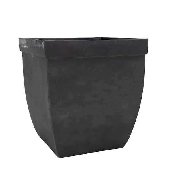 PROVEN WINNERS AquaPots Lite Urban Courtyard 17.5 in. W x 18.3 in. H Charcoal Composite Self-Watering Pot