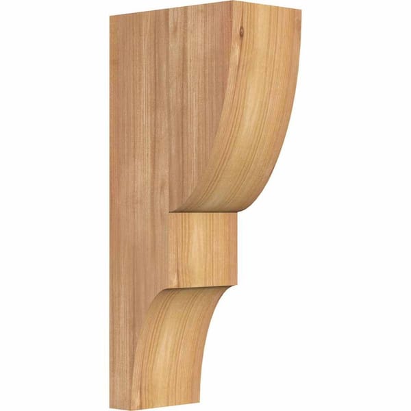 Ekena Millwork 3-1/2 in. x 6 in. x 14 in. Western Red Cedar Ridgewood Smooth Corbel