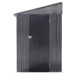 4 ft. W x 8 ft. D Metal Storage Lean-To Shed 33 sq. ft. in Gray