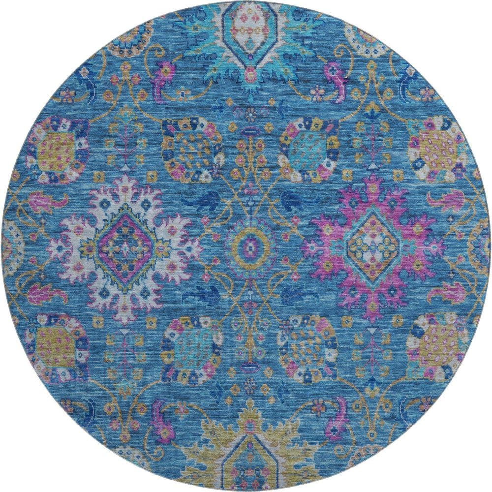Addison Rugs Mayfield Premium Machine Washable Abstract AMF2151 Blue 8 ...