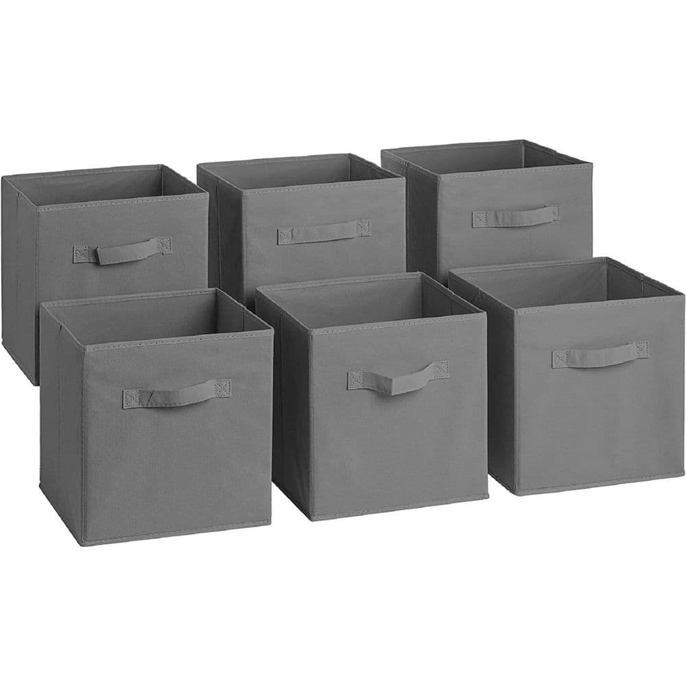 Casafield Set of 12 Collapsible Fabric Cube Storage Bins - 11 Foldable  Cloth Baskets for Shelves, Cubby Organizers & More