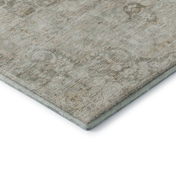 Mayfield Premium Machine Washable Abstract AMF1238 Putty 10 ft. x 14 ft. Area Rug