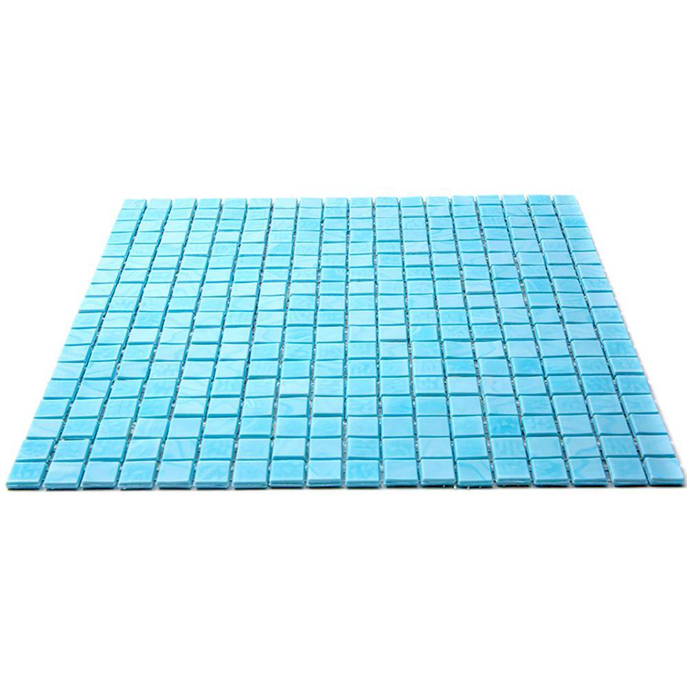 Sky Blue Glass Mosaic Wall and Floor Tile