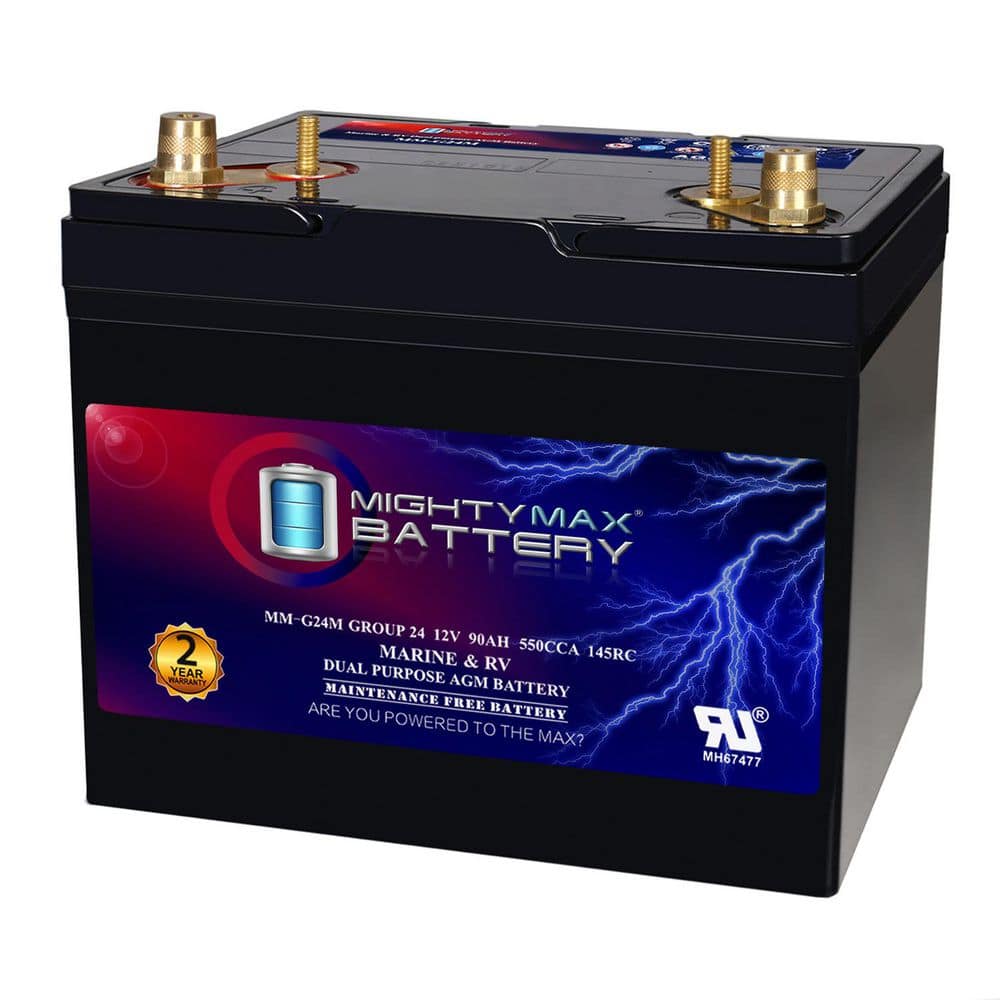MM-G24M, 12V 90Ah, Group Size 24M Deep-Cycle Marine AGM, Dual-Purpose Starting, 550 CCA, 700 MCA, 145 RC Battery price history on PriceWatchPro