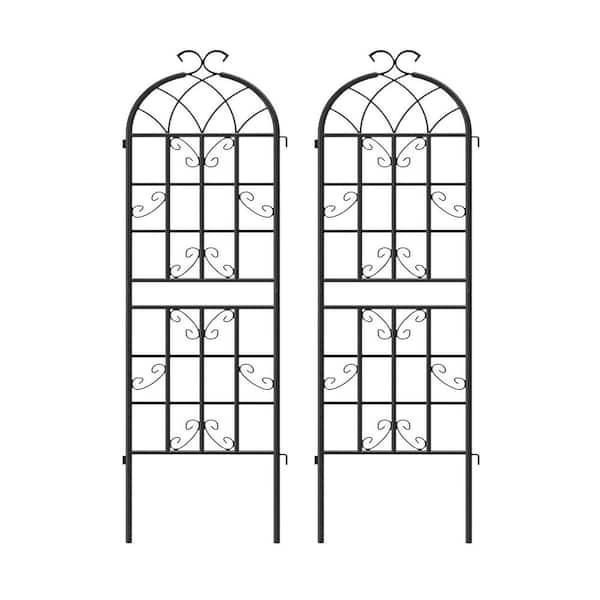 Unbranded 71 in. Decorative Plant Trellis Vegetables and Flower Trellis 2-Pack