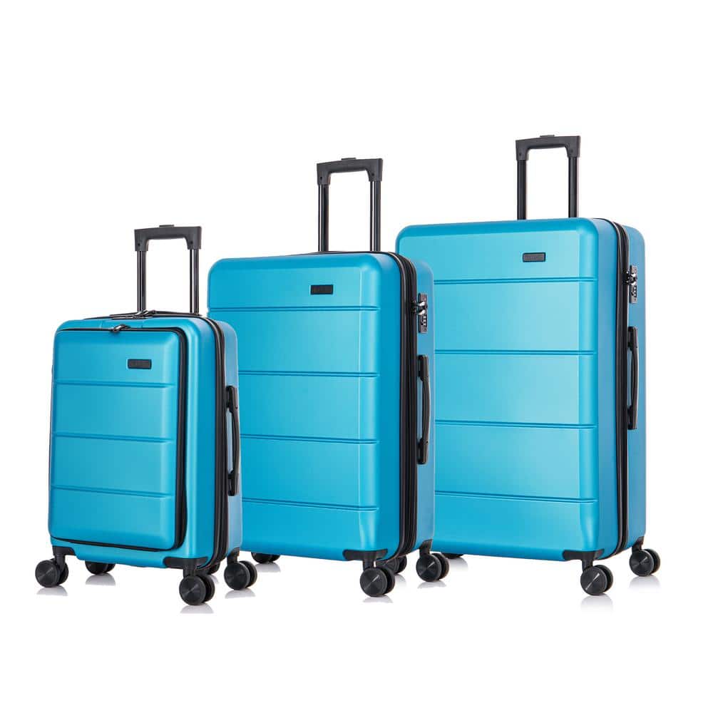 InUSA Endurance Lightweight Hardside Spinner Teal 3-Piece Luggage set 20  in. x 24 in. x 28 in. IUENDSML-TEA - The Home Depot