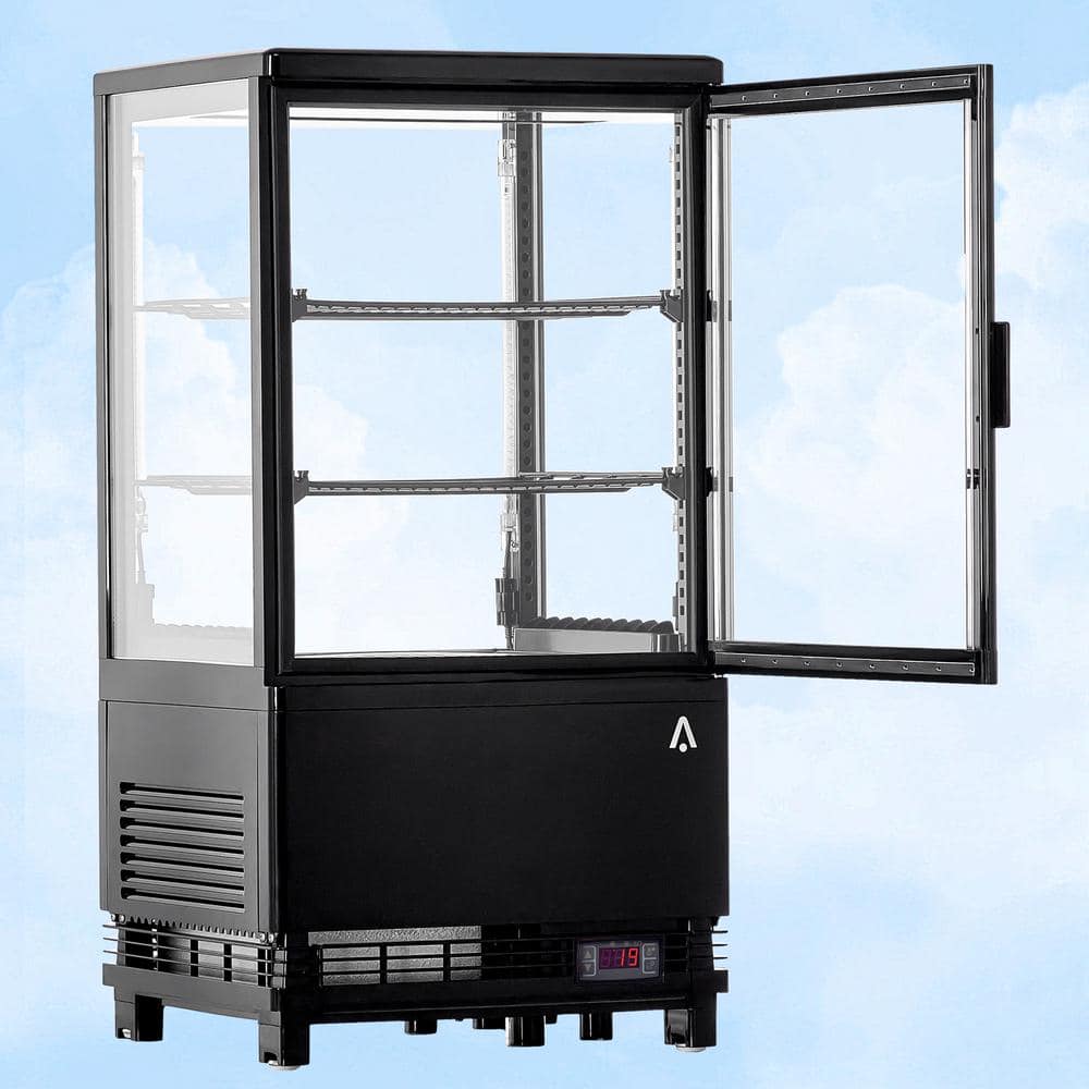17 in. 2 cu. ft. Refrigerated Display Case Countertop Display Refrigerator in Black