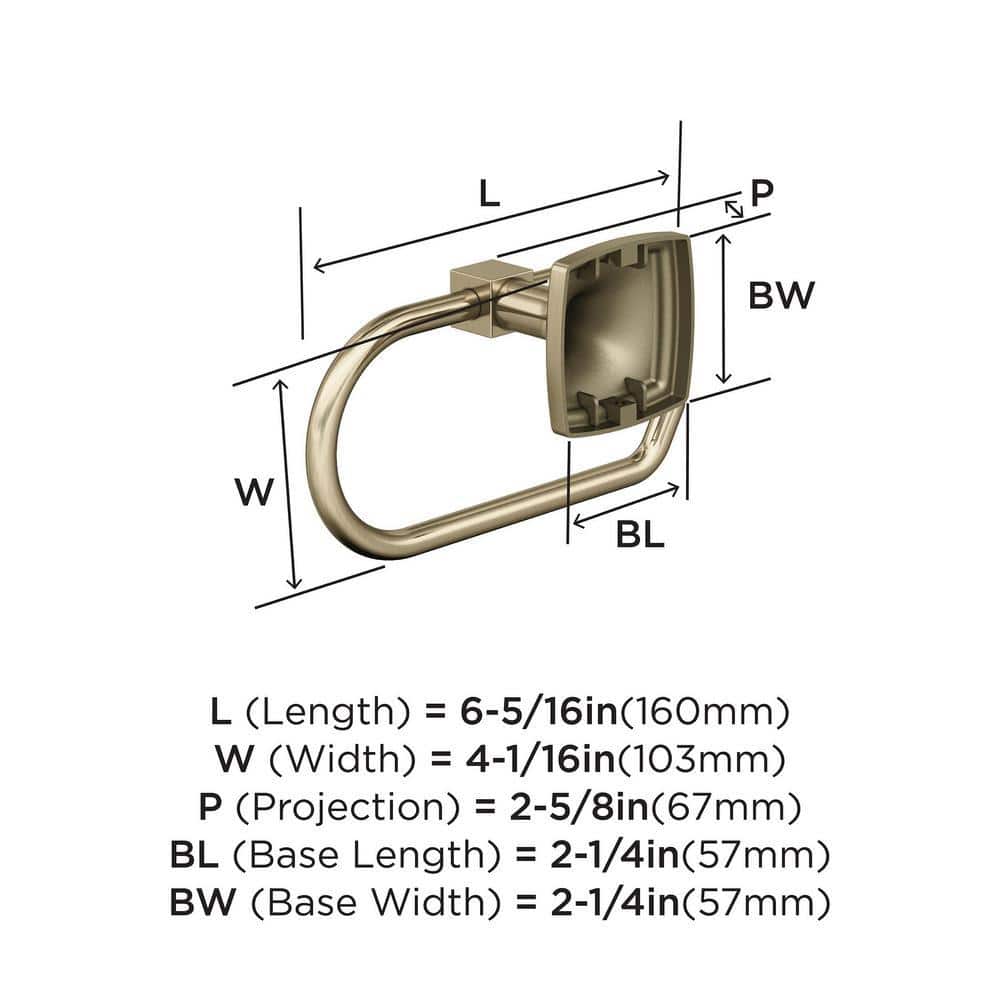 Golden Champagne Single Post Wall Mounted Toilet Paper Holder