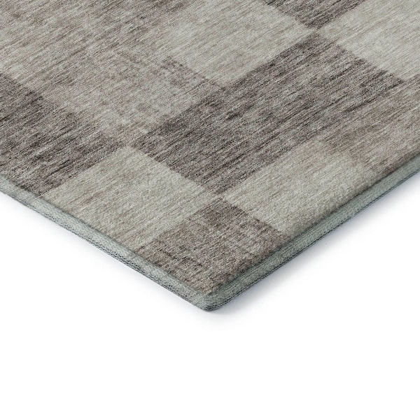 Mayfield Premium Machine Washable Abstract AMF1139 Beige 3 ft. x 5 ft. Area Rug