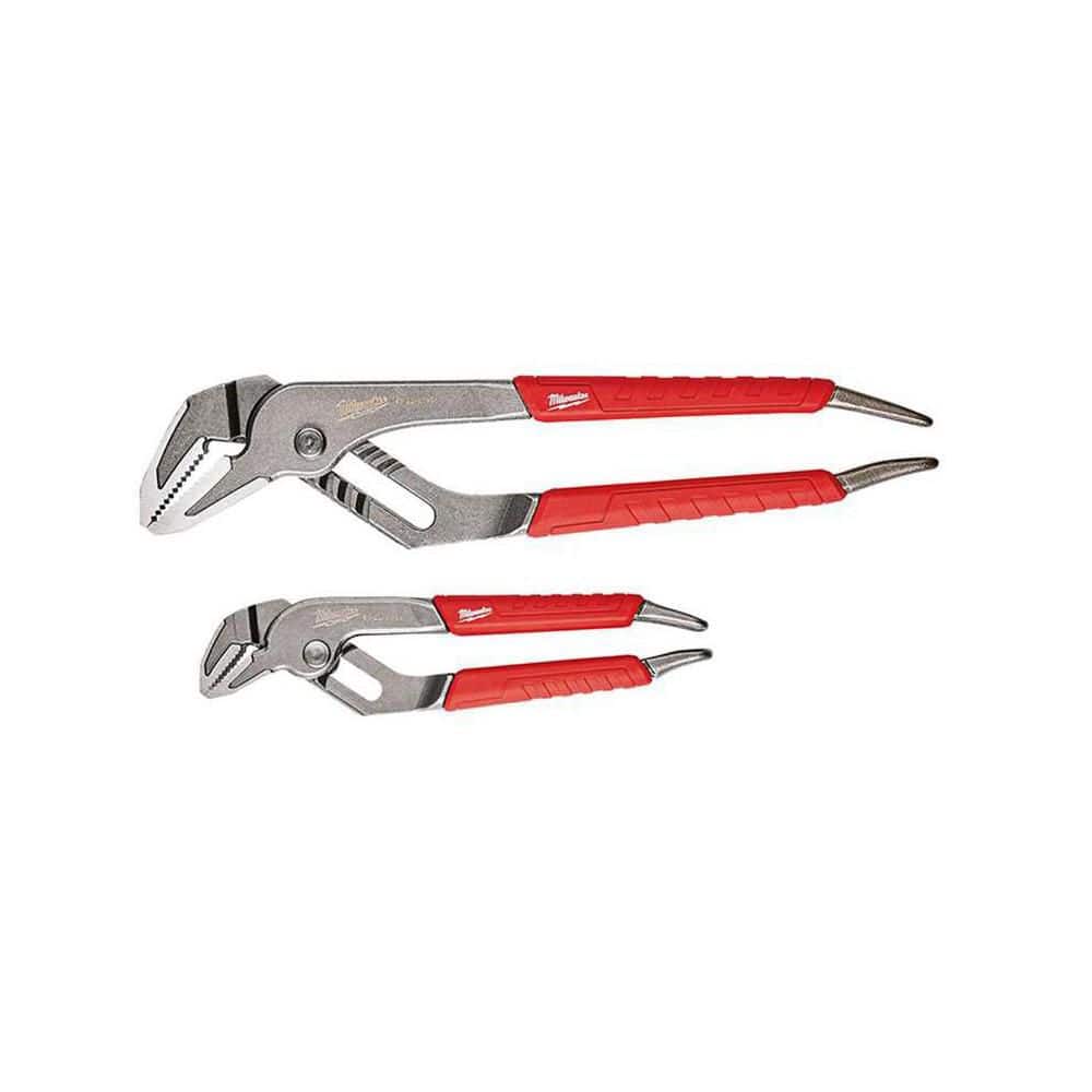 Milwaukee 6 in. and 10 in. Straight-Jaw Pliers Set (2-Piece) 48-22-6330