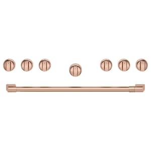 Pro Range Handle and Knob Kit in Brushed Copper