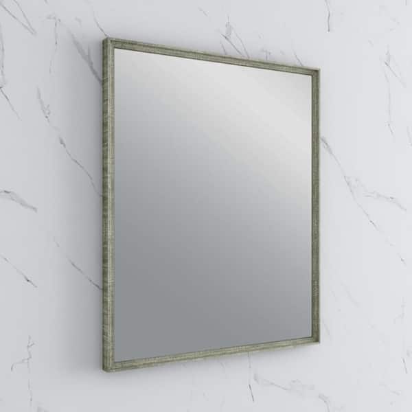 Fresca Formosa 26 in. W x 32 in. H Rectangular Framed Wall Mounted Bathroom Vanity Mirror in Sage Gray