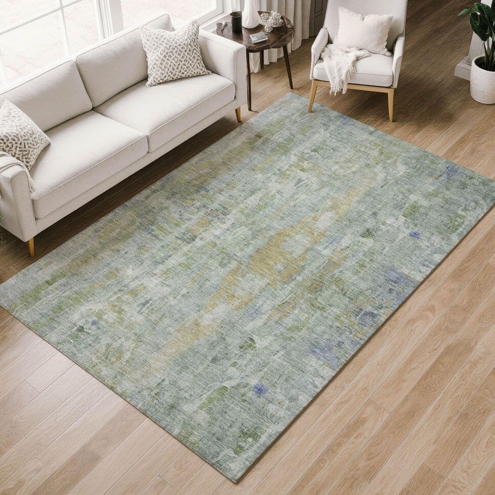 Chantille Machine Washable Indoor/Outdoor Abstract ACN2310 Aloe 3 ft. x 4 ft. Area Rug price history on PriceWatchPro