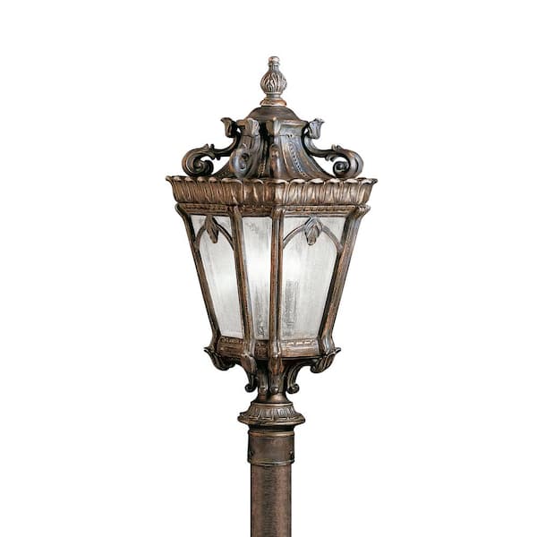 Tournai 3-Light Londonderry Aluminum Hardwired Waterproof Outdoor Post Light with No Bulbs Included (1-Pack)