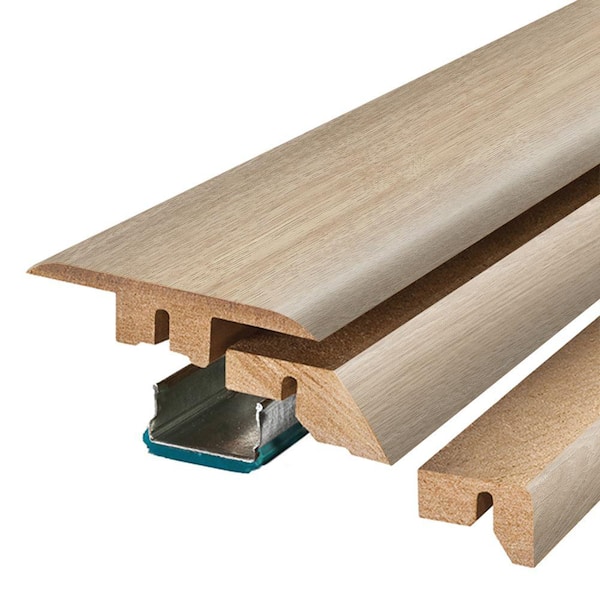 PERFORMANCE ACCESSORIES Blanched 0.75 in. T x 2.37 in. W x 78.7 in. L Textured Wood Look Laminate Moulding/Trim 4 in 1 Molding