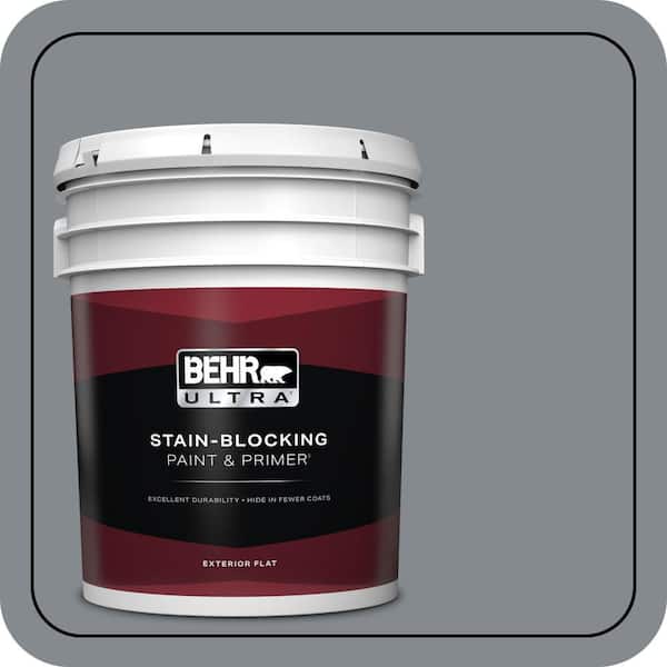 BEHR ULTRA 5 gal. #PPU26-21 Overcast Flat Exterior Paint & Primer