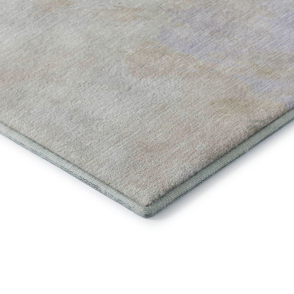 Mayfield Premium Machine Washable Abstract AMF1675 Beige 2 ft. x 3 ft. Area Rug