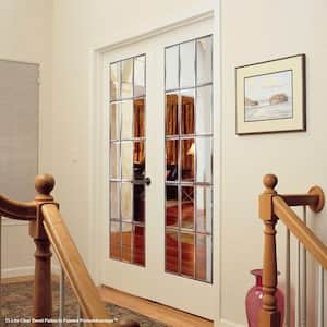 15 Lite Clear Bevel Brass Woodgrain Unfinished Cherry Interior Door Slab