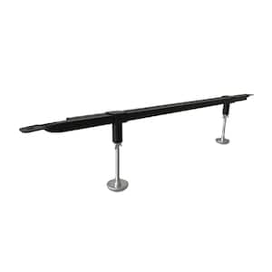 Signature Home Black Metal Frame Twin/Full/Queen Platform Bed Frame Adjustable Center Support Rail with L-Bracket