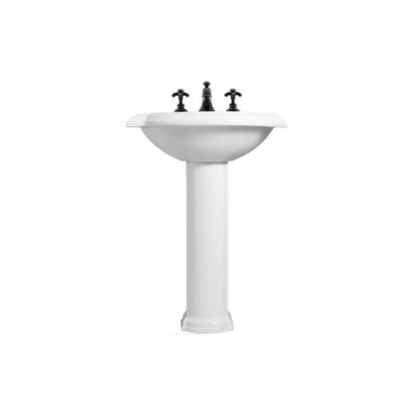 KOHLER Devonshire Vitreous China Pedestal in Ice Gray