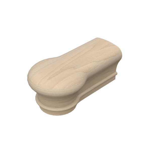 Stair Parts 7019 Unfinished Poplar Opening Cap Handrail Fitting