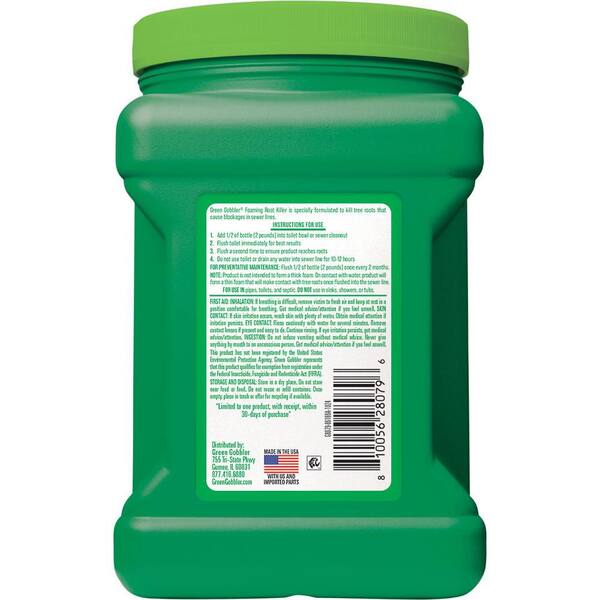 10lb Foaming Root Killer – Sewer Pipe Dehydrator, Dissolves Tree Roots, Septic Safe, Rapid Dissolving Powder
