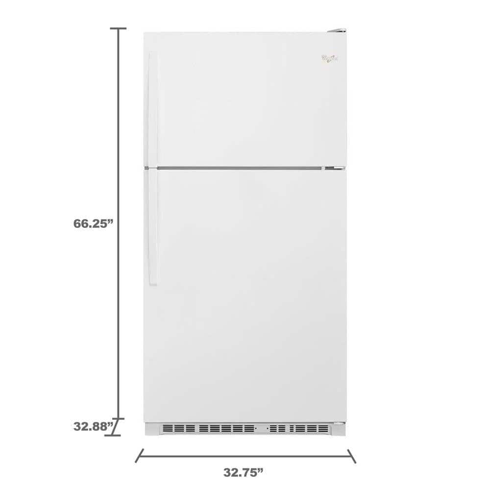 White 20.5 Cu. Ft. Top Freezer Refrigerator with Ice Maker