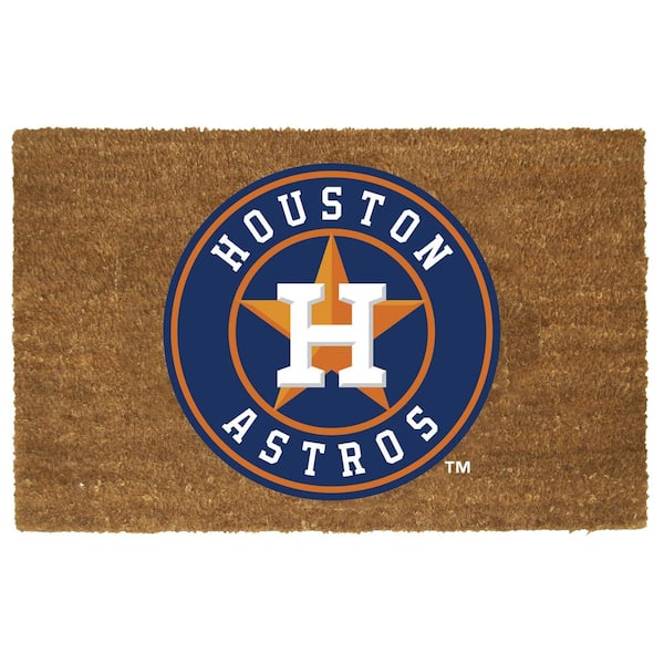 The Memory Company Houston Astros 19.5 in. x 29.5 in. Coir Fiber Colored Logo Door Mat