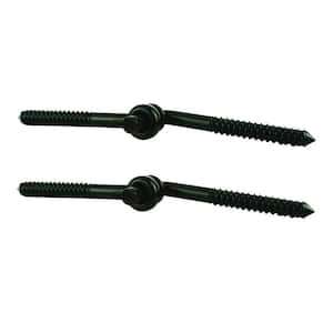 4 in. Screw Hk Eye Hinge Blk 2-Pack