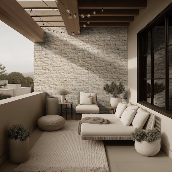 MSI Riverrun Beige Panel 9 in. x 24 in. Splitface Sandstone Stone