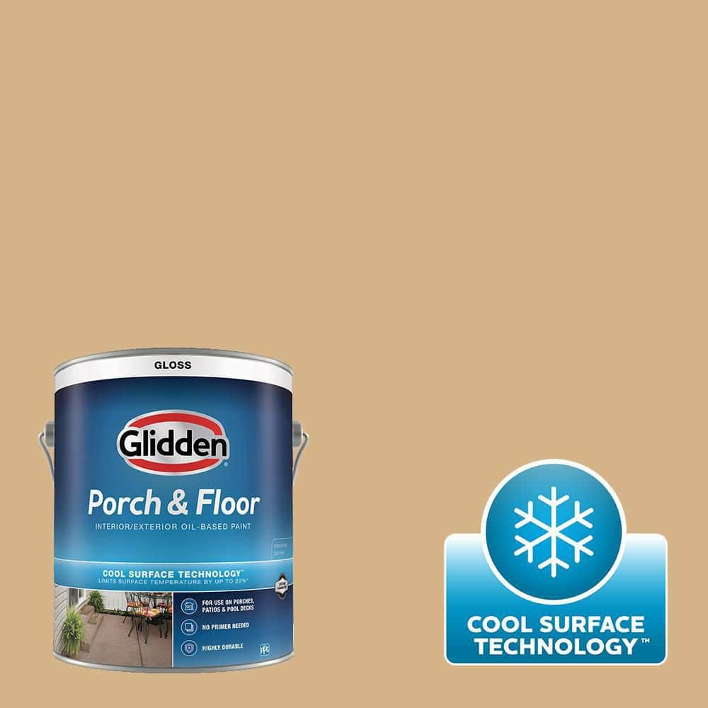 1 gal. PPG1092-4 Craftsman Gold Gloss Interior/Exterior Porch and Floor Paint with Cool Surface Technology price history on PriceWatchPro