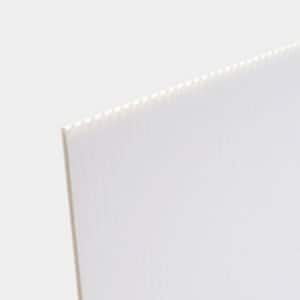 36 in. x 24 in. x 0.157 in. (4mm) White Corrugated Twinwall Plastic Sheet