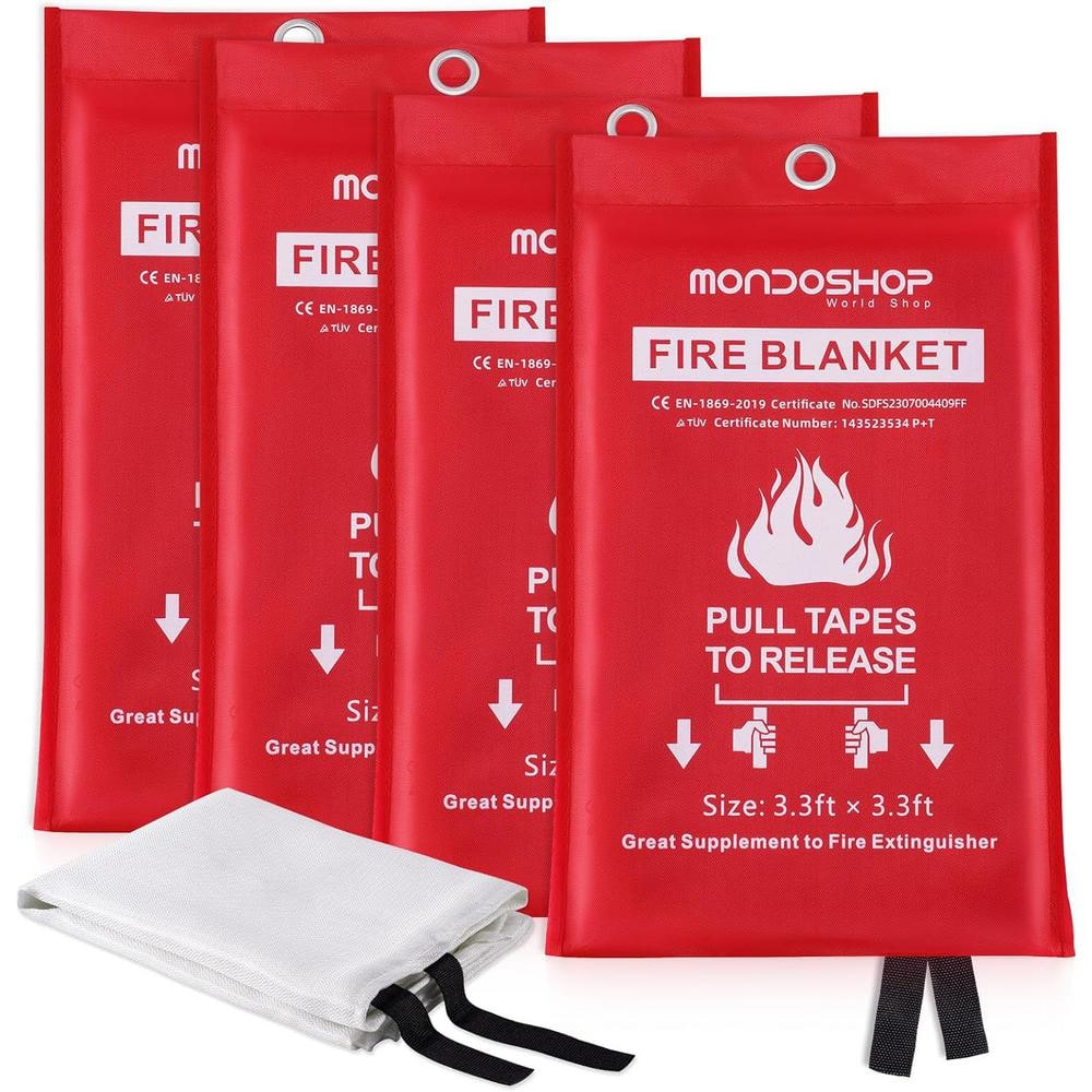 Emergency Fire Blankets for Home Kitchen-Fiberglass Fireproof Blanket for C