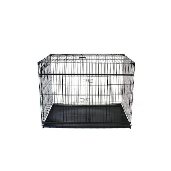 Lucky Dog 36 in. Double-Door Crate with Sliding Side Door