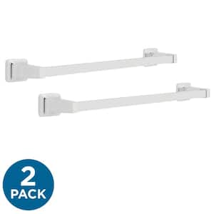 Futura 18 in. Towel Bar Bath Hardware Accessory in Polished Chrome (2-Pack)