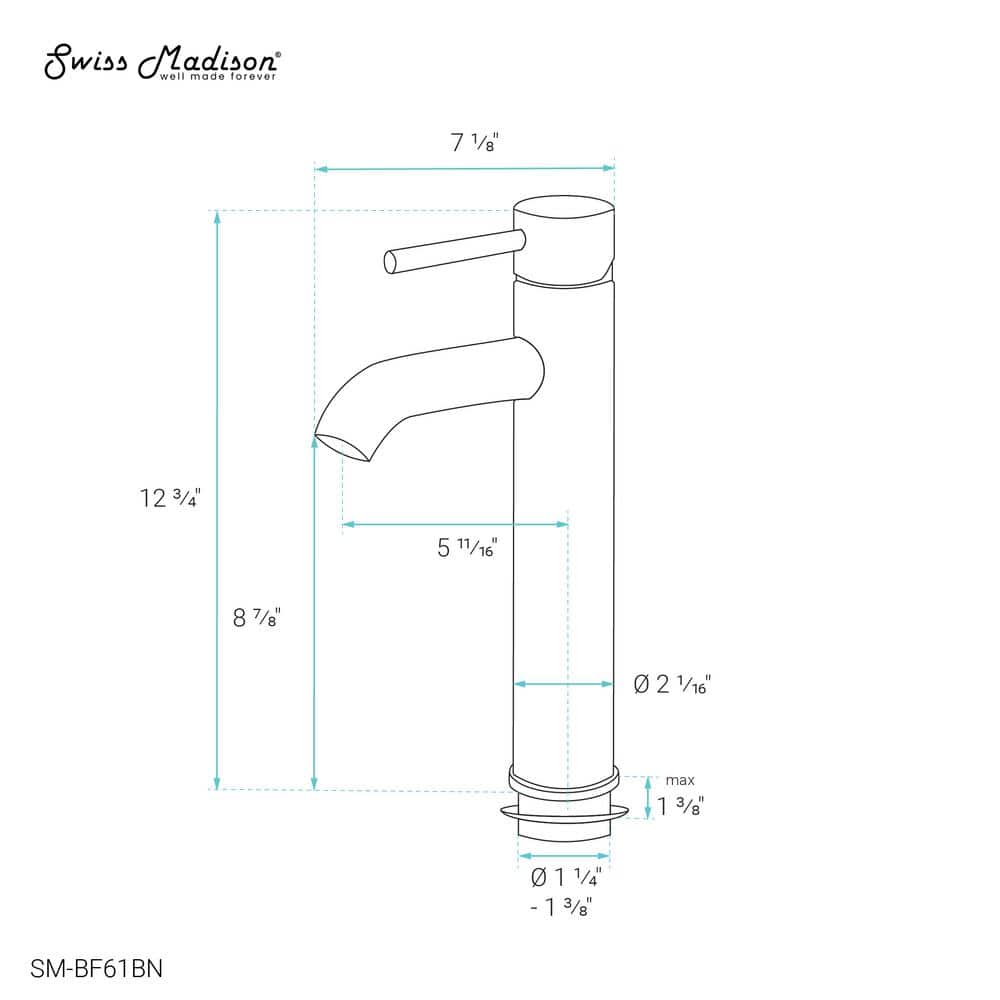Ivy Brushed Nickel Single-Handle High Arc Bathroom Faucet