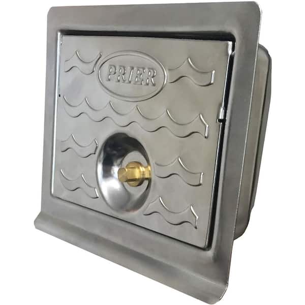 Prier Products Lockable Commercial Hydrant Wall Box for C-534 in Stainless Steel
