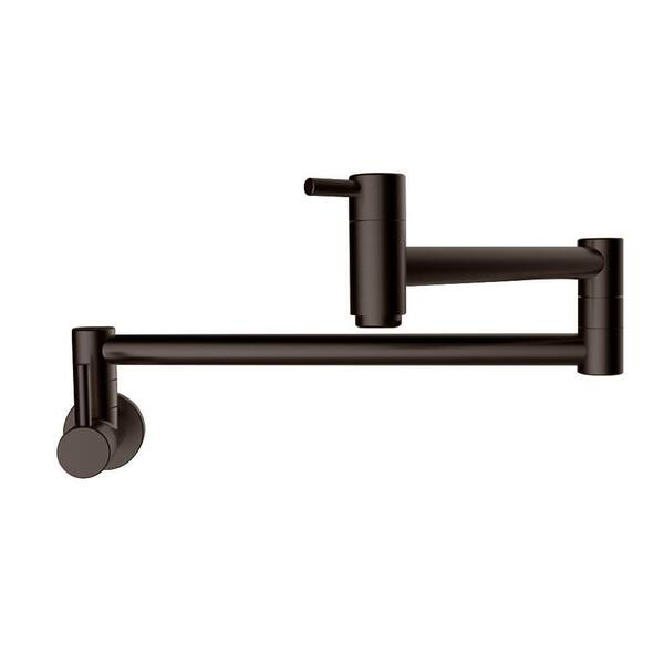 HOMLUX Wall Mount Pot Filler with 2-Handle in Oil Rubbed Bronze
