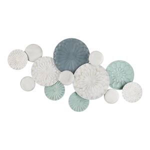 Metal Layered Plates Dimensional Wall Art  (53 in. W x 25 in. H)