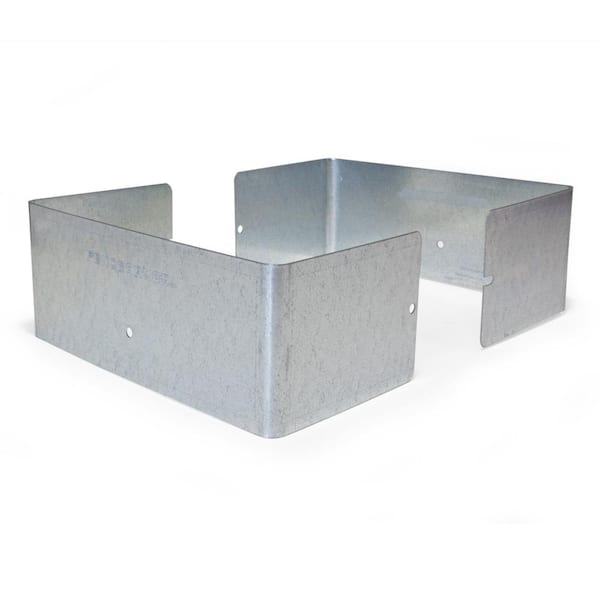 Fence Armor Galvanized Steel Fence Post Guard 7.5 in. L x 7.5 in. W x 3 in. H for Wood