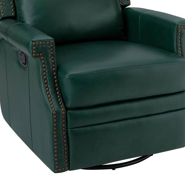 green leather rocker recliner