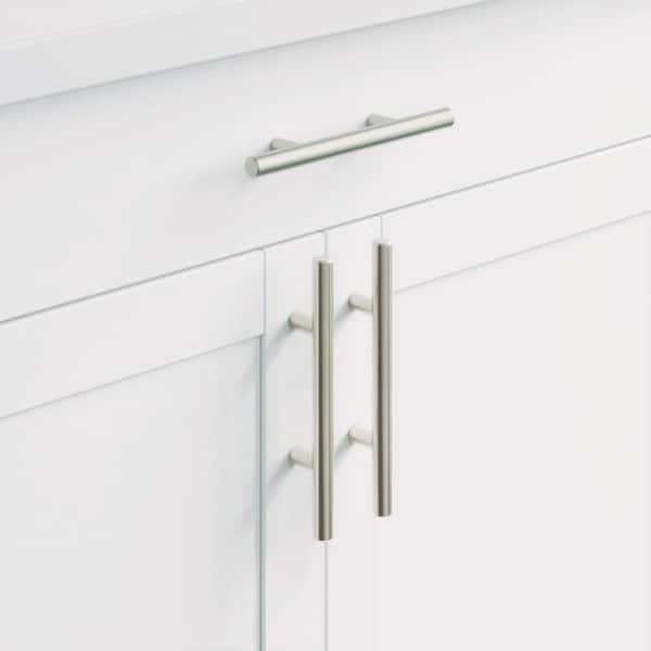 10-Pack Hollis 3 in. (76 mm) Modern Brushed Nickel Cabinet Bar Pulls