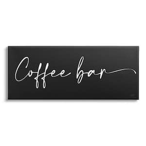 Coffee Bar Classy Script Text Background Sign Design By Lux + Me Designs Unframed Typography Art Print 24 in. x 10 in.