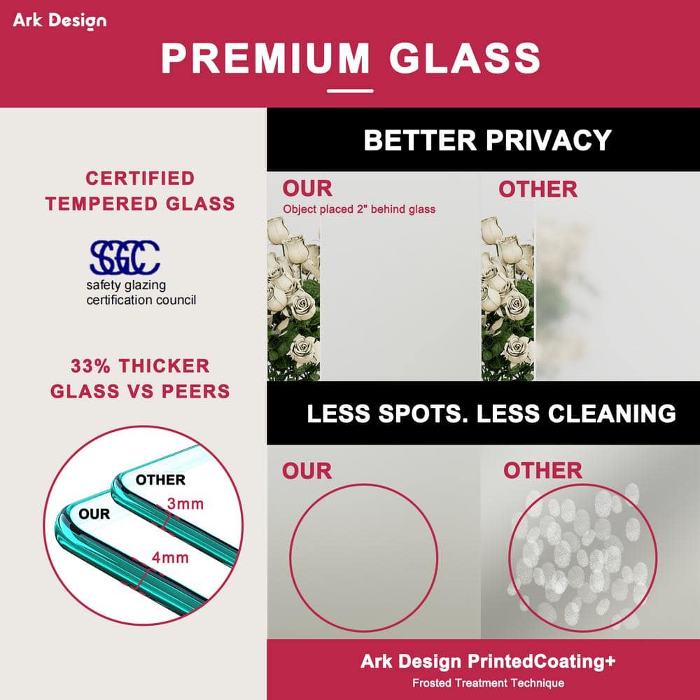 White 36" x 84" 4-Lite Frosted Glass Sliding Barn Door Kit